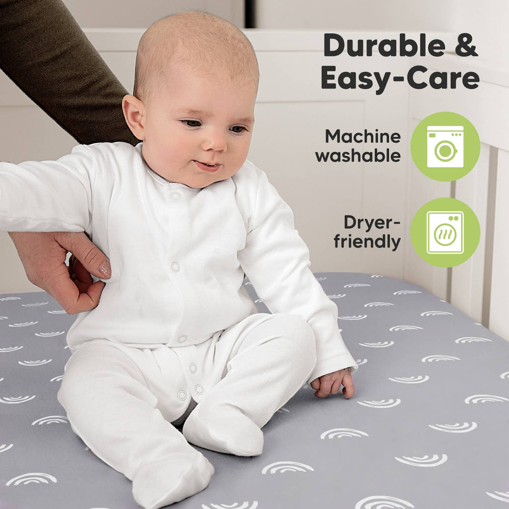 Soothe Fitted Crib Sheets: Rainbow