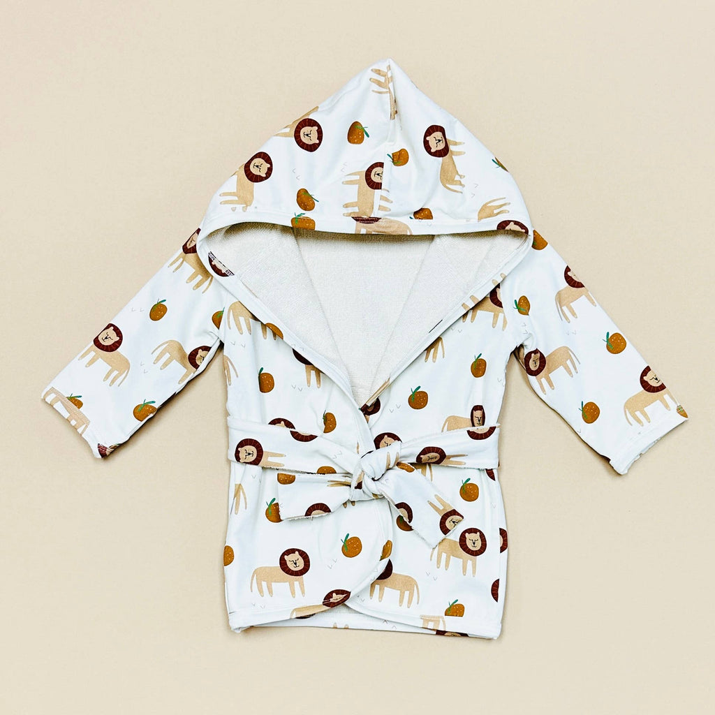 Lion Hooded Baby Bath Robe (Organic Cotton)
