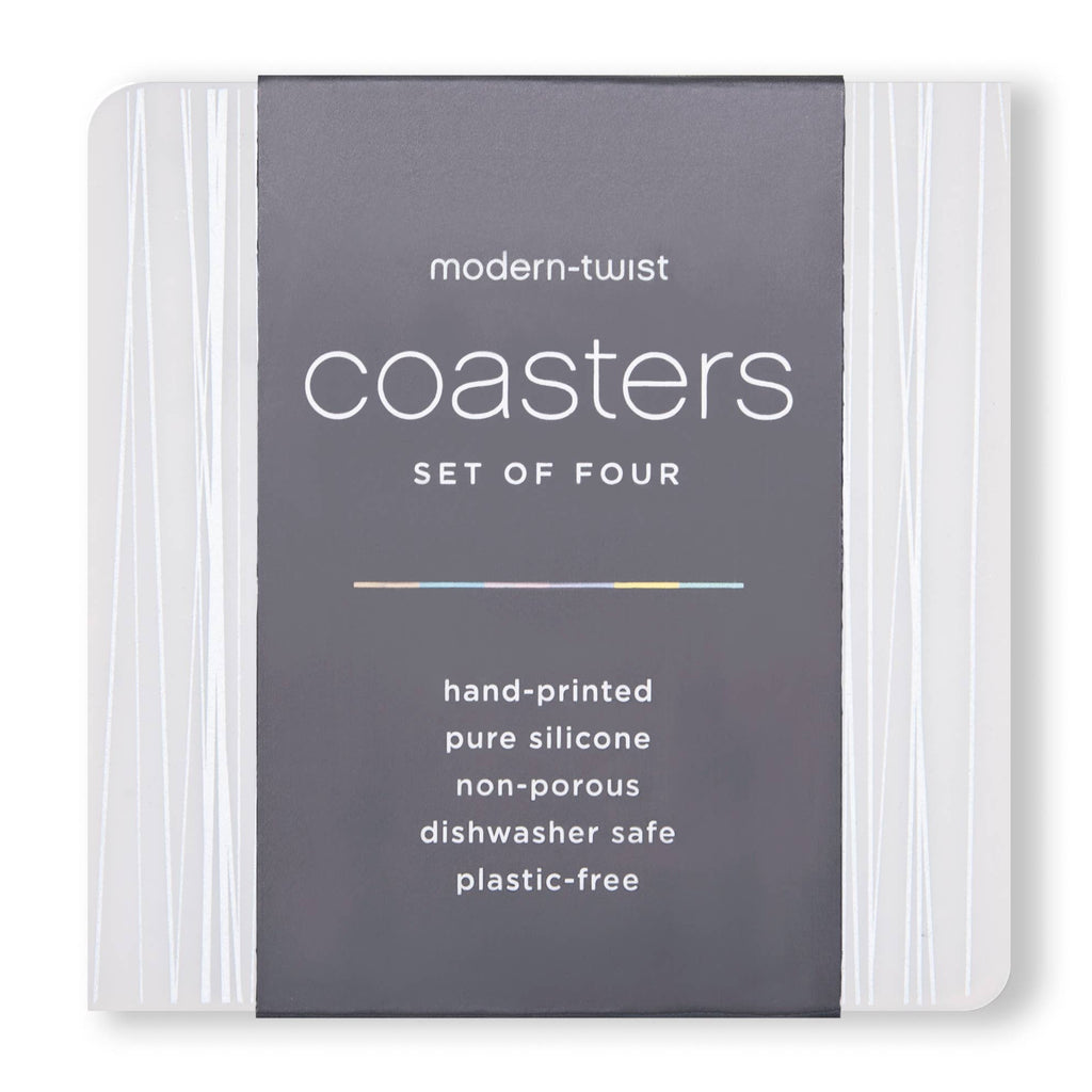 Coasters: Stream - Silver Set of 4