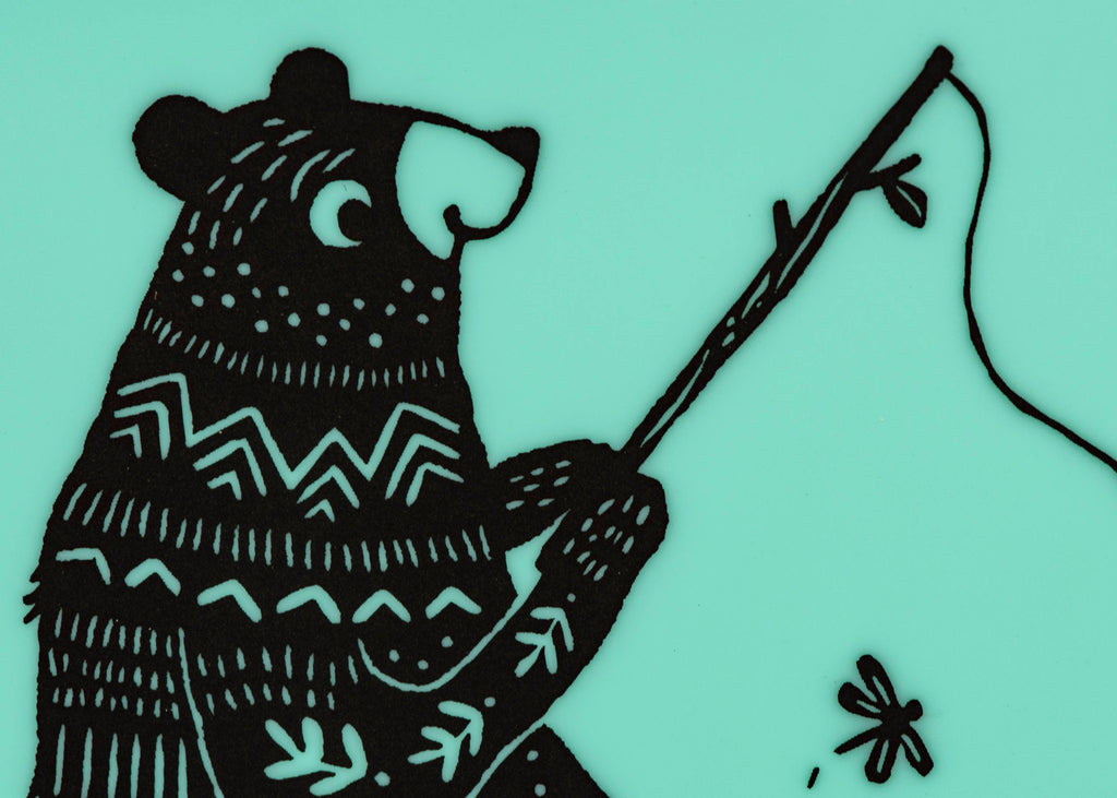 Bucket Bib: Bear Family - Green