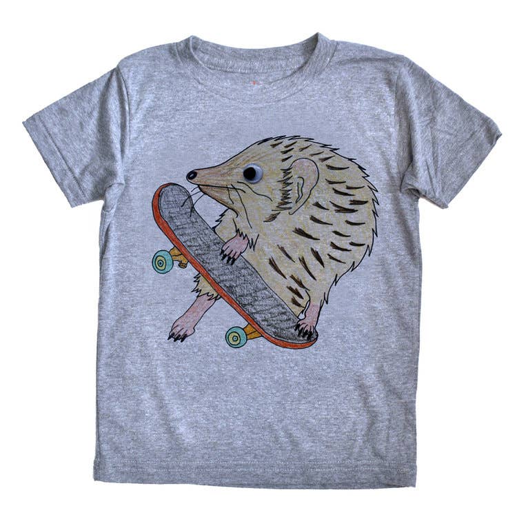Hedgehog Skater - Kids Triblend Tee