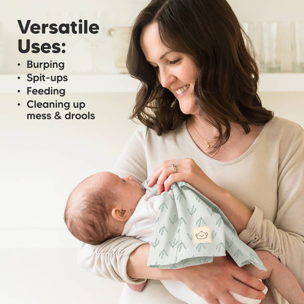 KeaBabies 6-Pack Shea Burp Cloths: Fleur