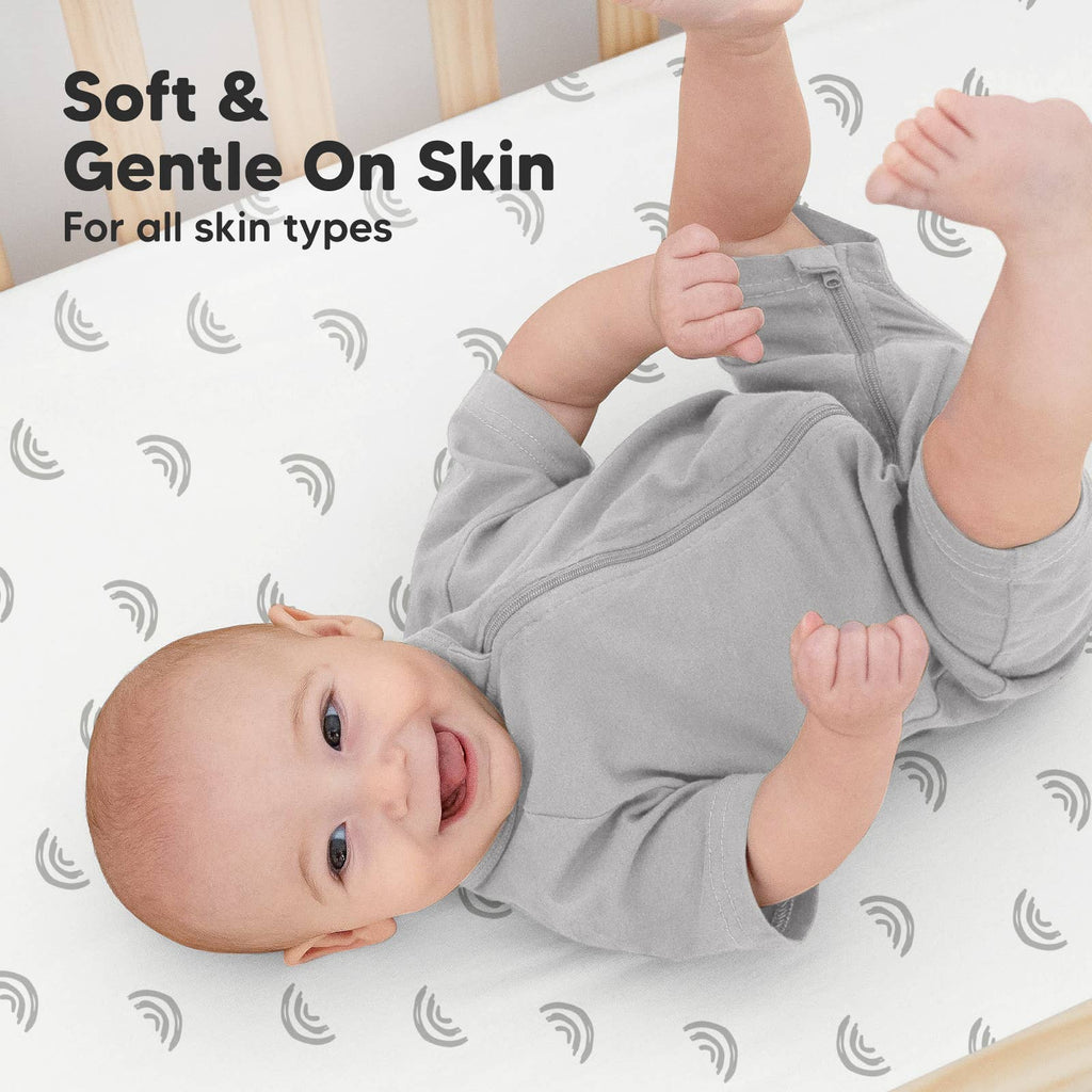 Soothe Fitted Crib Sheets: Rainbow