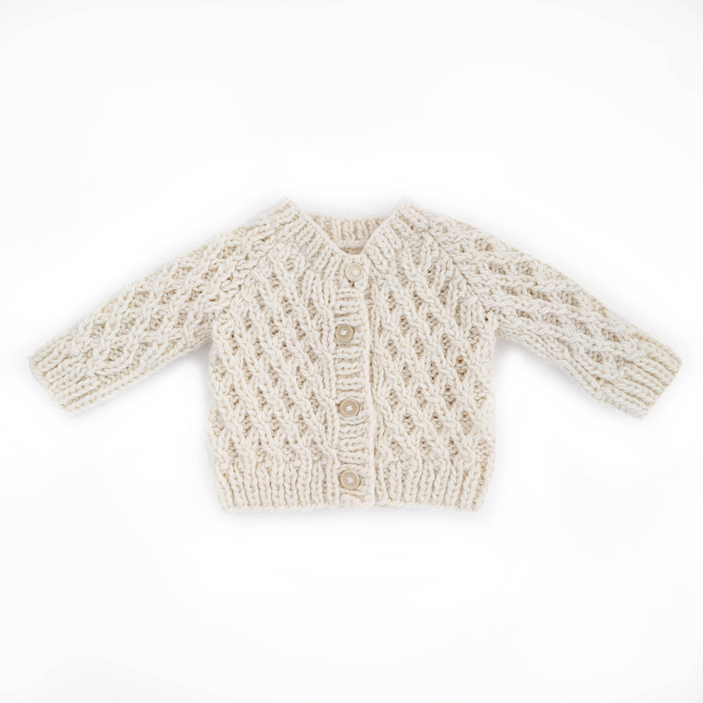 Waffle Cardigan Sweater Natural Baby & Toddler: 0-6 months