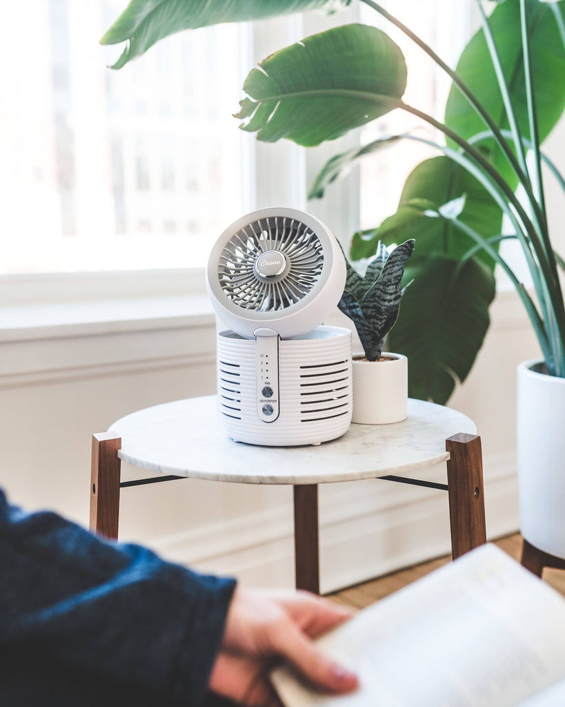 2-In-1 Desk Top Air Purifier & Fan - With HEPA & UVC Light