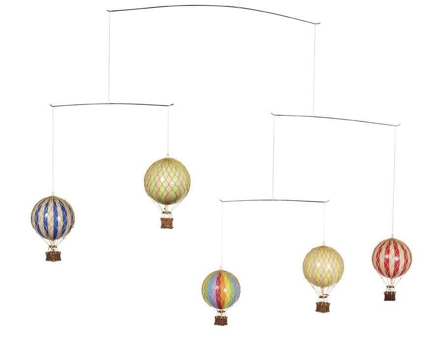 Primary Color Hot Air Balloon Mobile