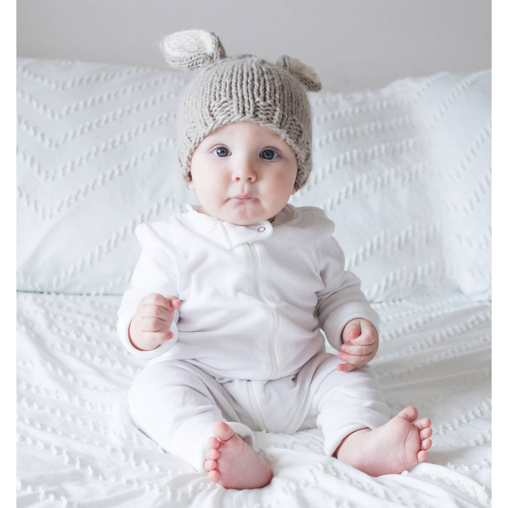 Bunny Ears Pebble Beanie Hat Baby & Kids: Medium (6-24 months)
