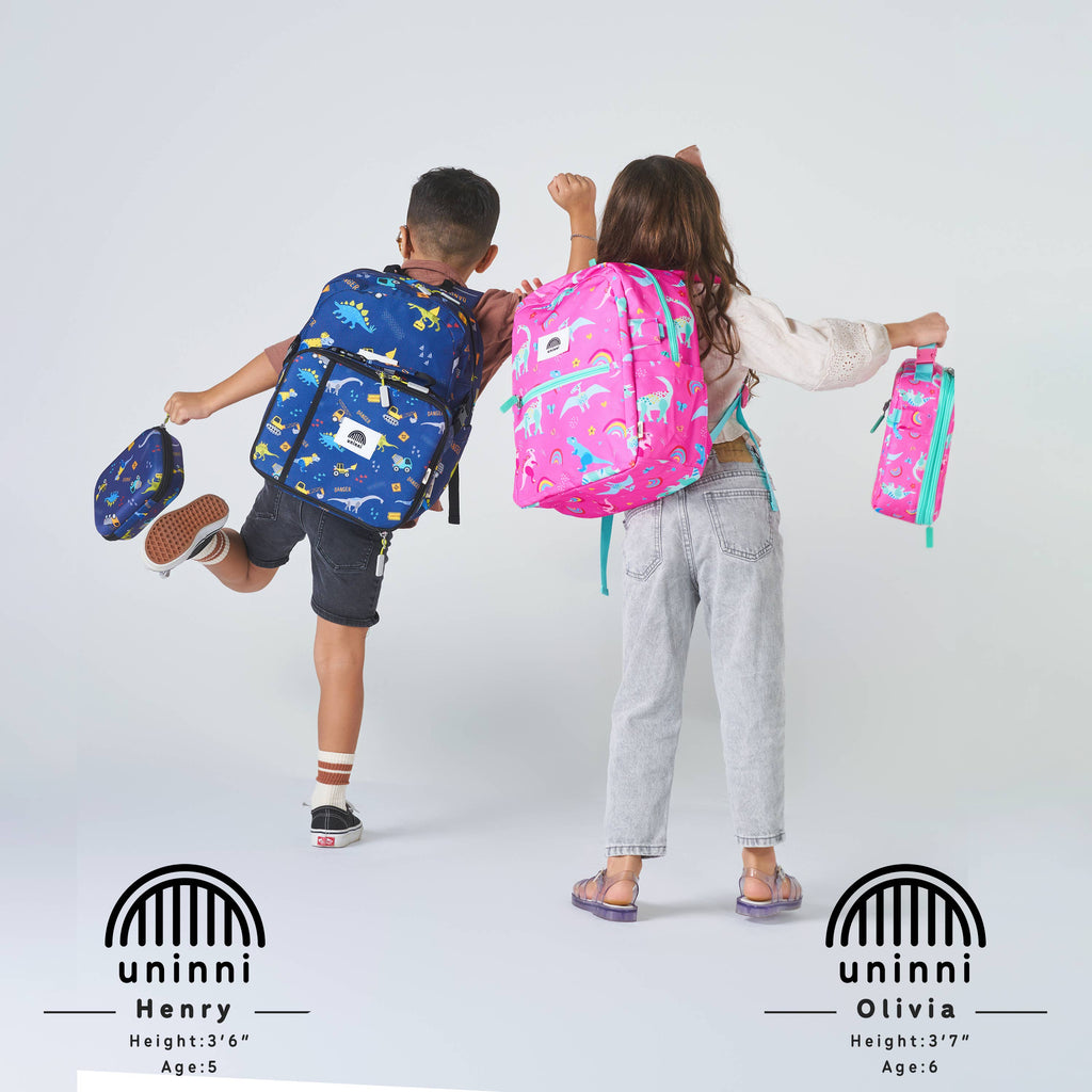 Ethan Backpack-Blue Dinosaur