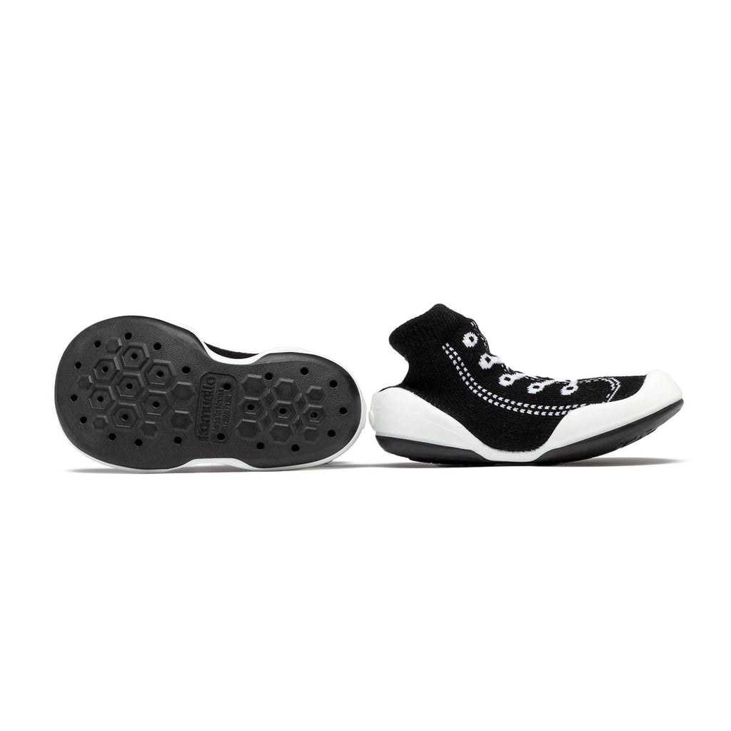 Komuello first walker baby sock shoes-Sneakers - Black