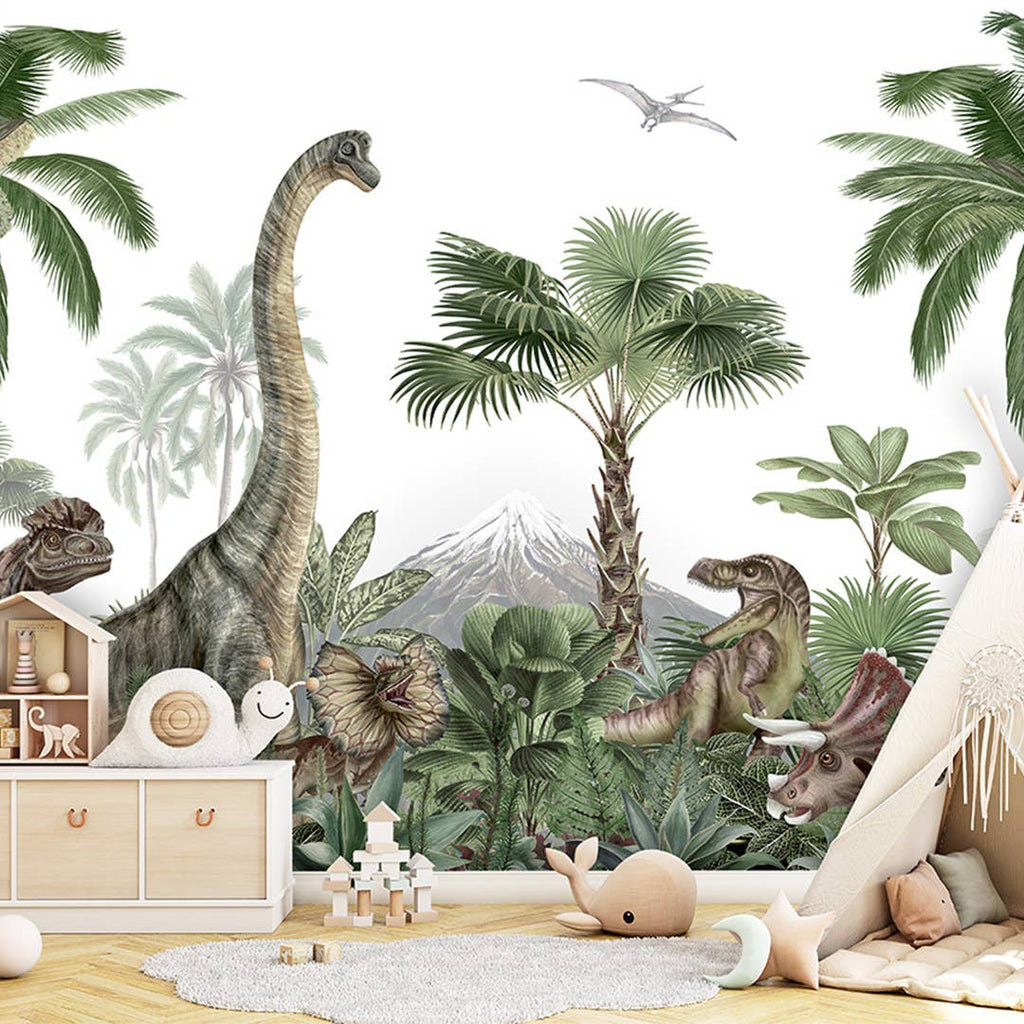 Dino Island Peel and Stick Wall Mural, 8' x 13'