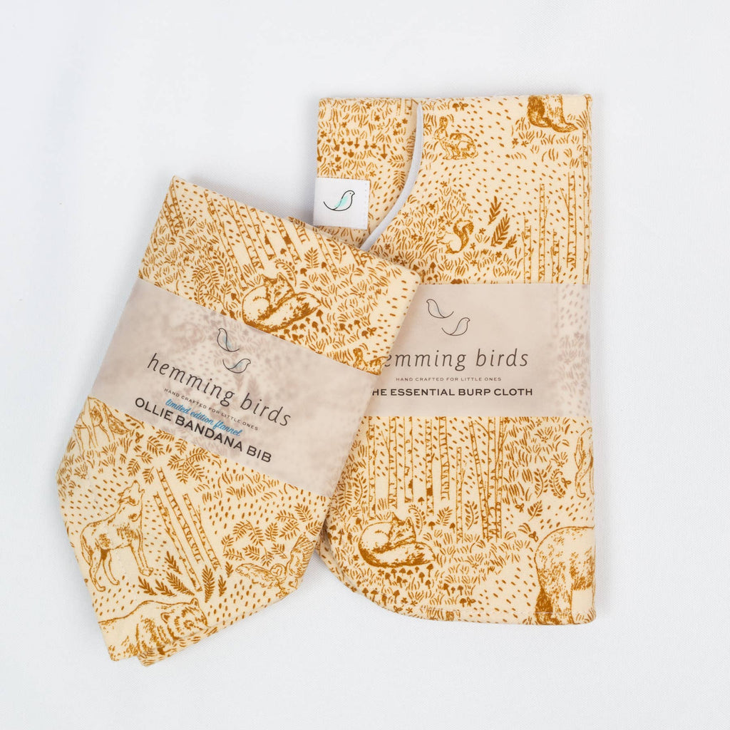 Ollie Bandana Bib - Woodland
