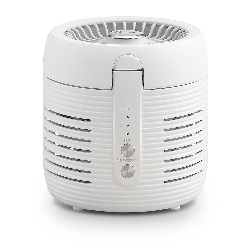 2-In-1 Desk Top Air Purifier & Fan - With HEPA & UVC Light