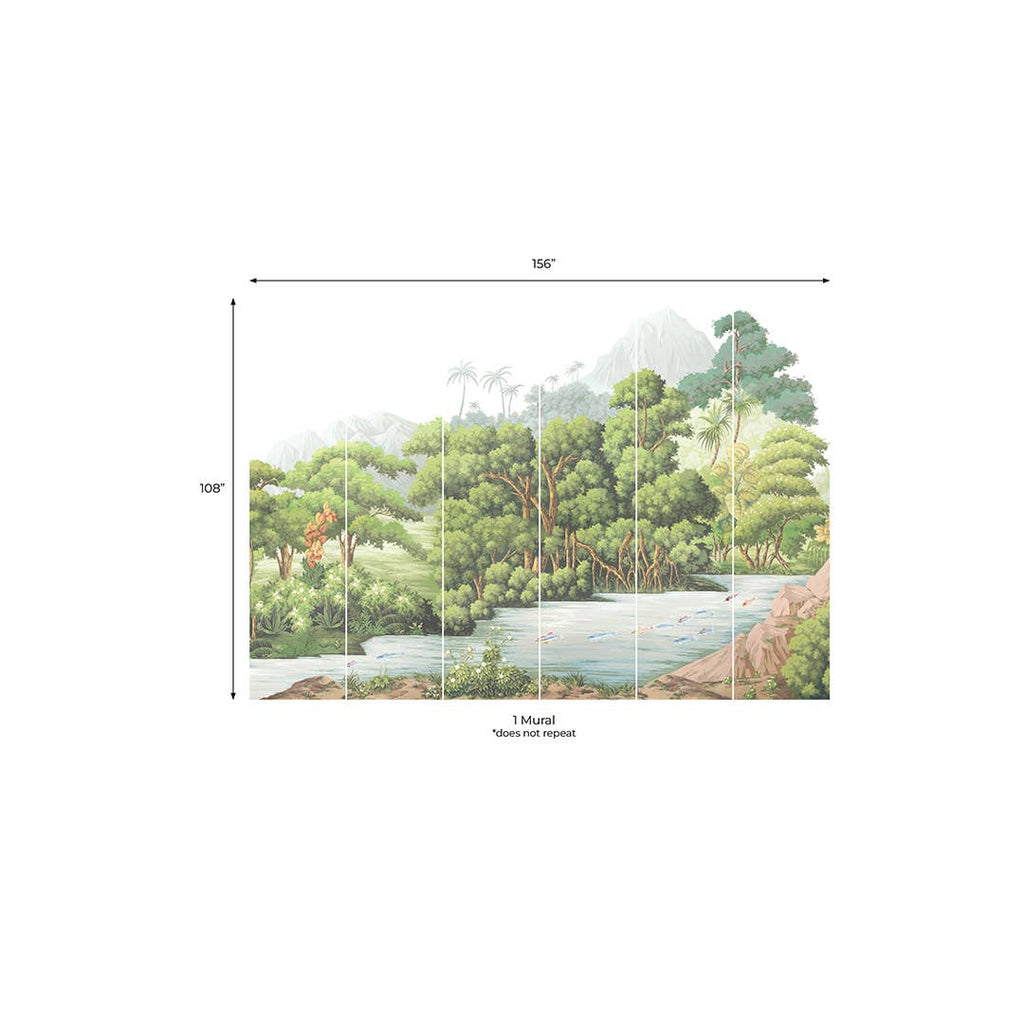 Utopia Peel and Stick Wallpaper Mural, 108" x 156"