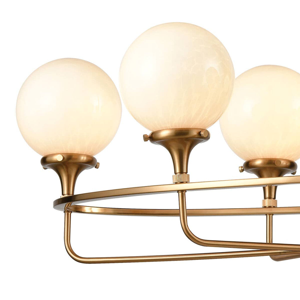 Beverly Hills 6-Light Satin Brass Chandelier Light Fixture