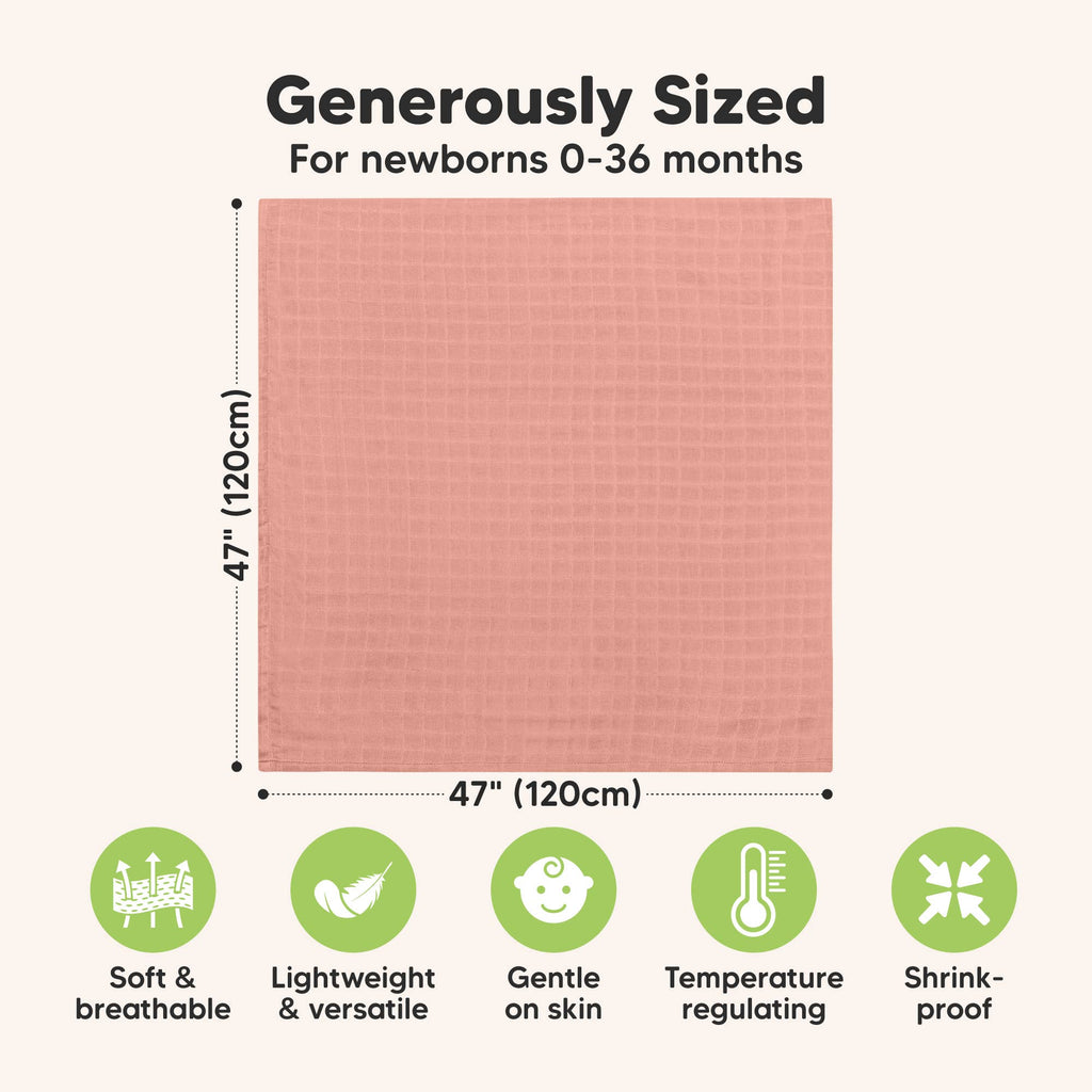KeaBabies Lumi Muslin Swaddle Blankets