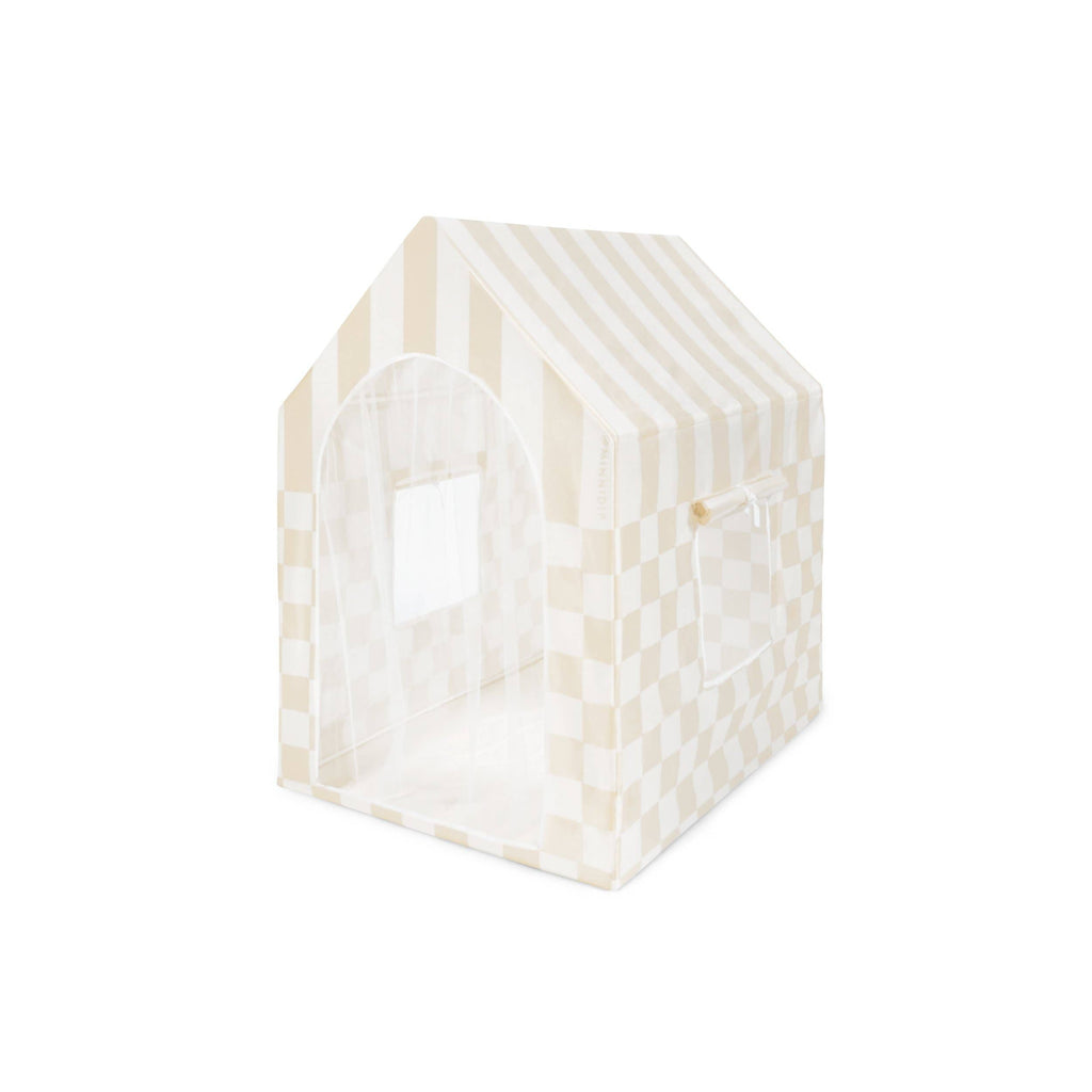 The CHECKER CABANA STRIPE Pup-ana™ Tent