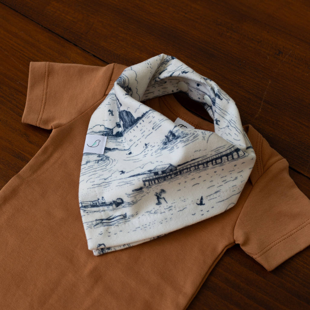 Ollie Bandana Bib - Vintage Marine