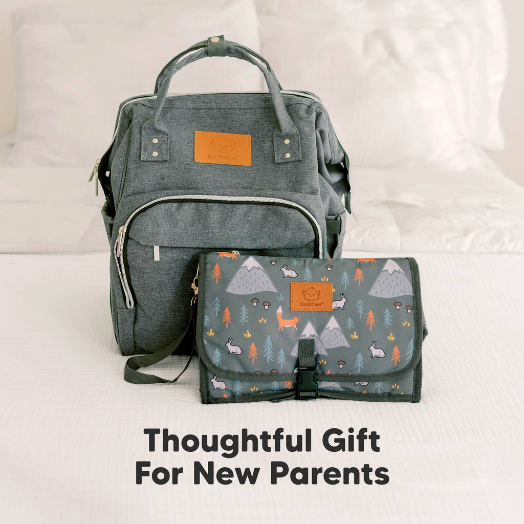 Ezee Portable Diaper Changing Pad, Foldable Changing Mat: Woods