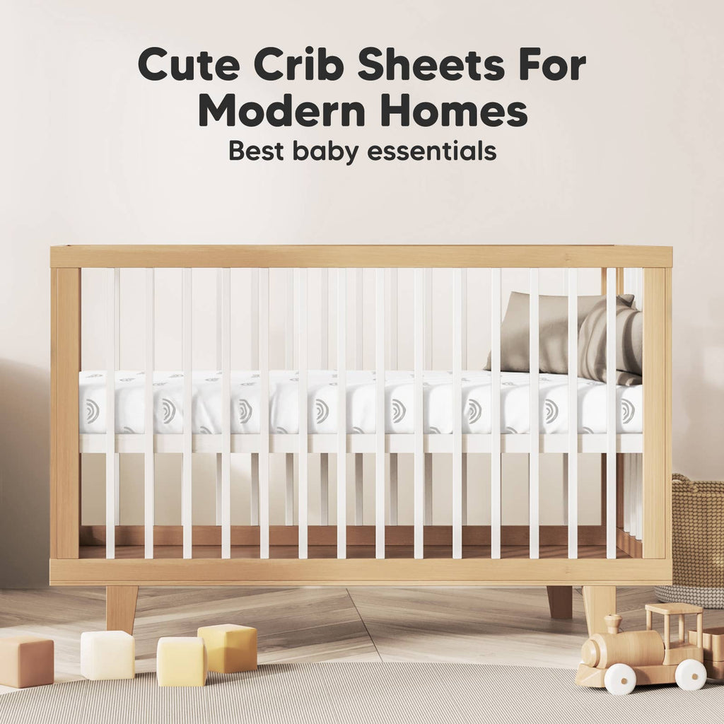 Soothe Fitted Crib Sheets: Rainbow
