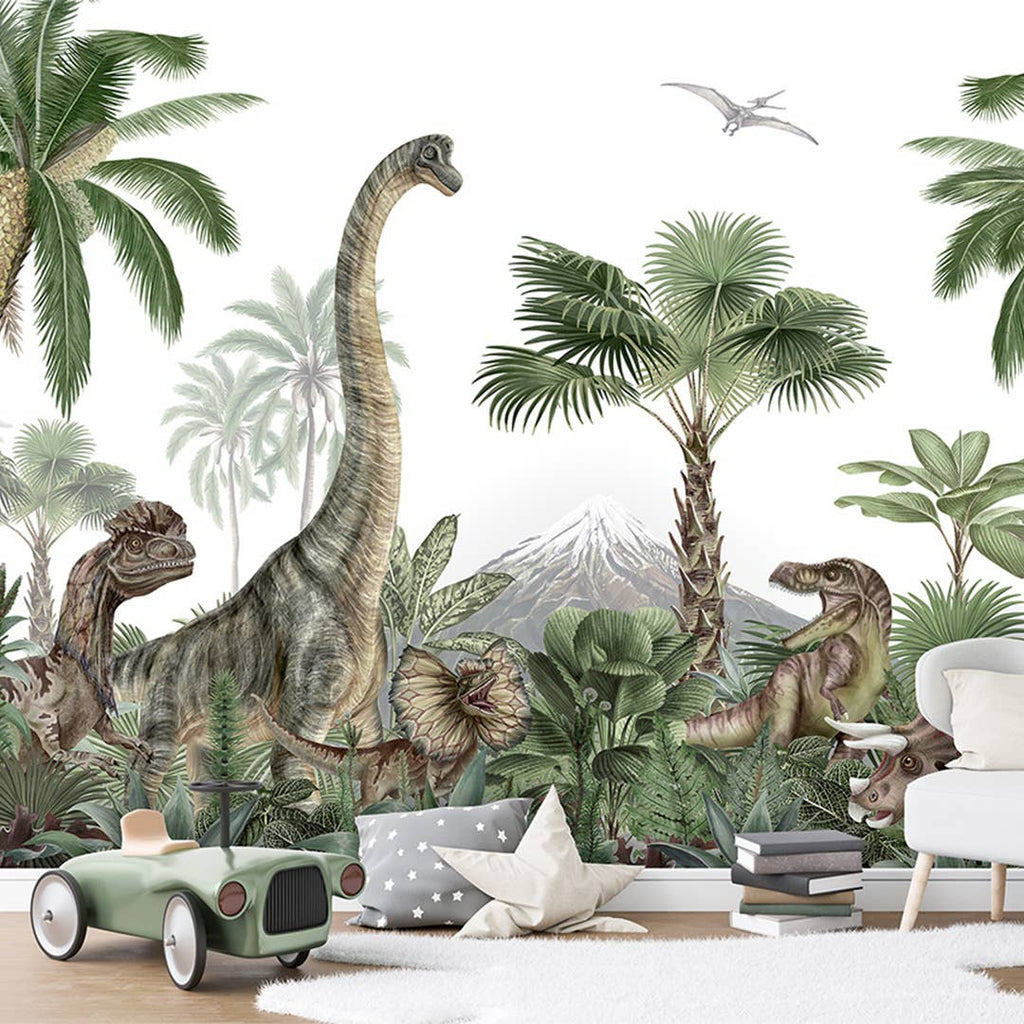 Dino Island Peel and Stick Wall Mural, 8' x 13'