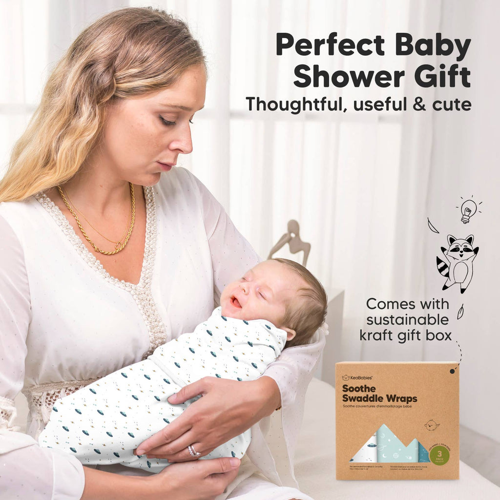 3pk Soothe Baby Swaddles 0-3 Months, Sleep Sack for Newborns