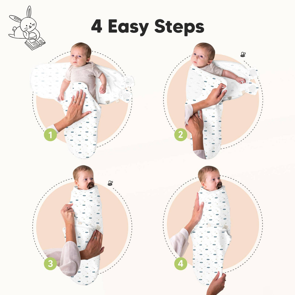 3pk Soothe Baby Swaddles 0-3 Months, Sleep Sack for Newborns
