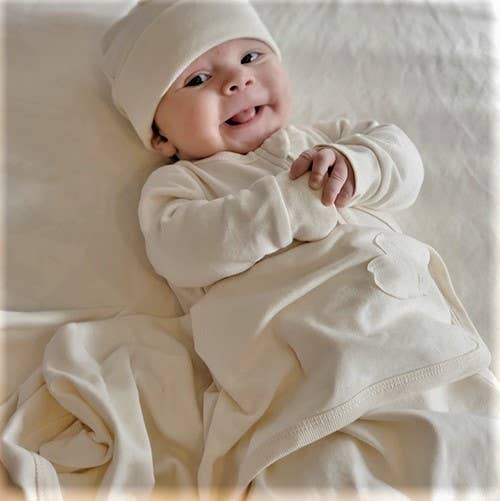 Organic non-bleached/non-dyed Baby Blanket/Swaddle