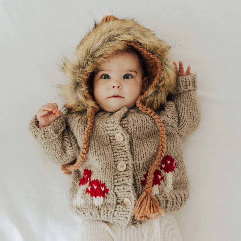 Mushroom Pebble Cardigan Sweater Baby & Toddler: 12-18 months
