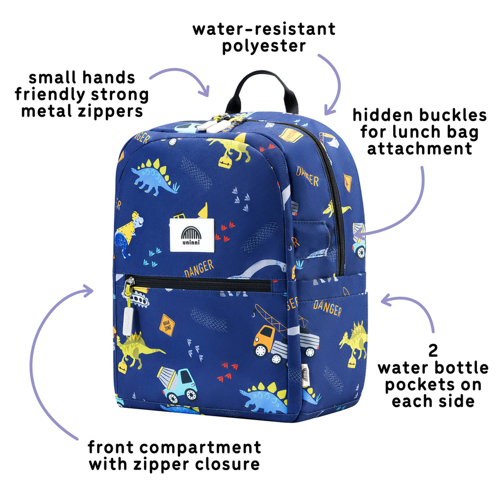 Ethan Backpack-Blue Dinosaur