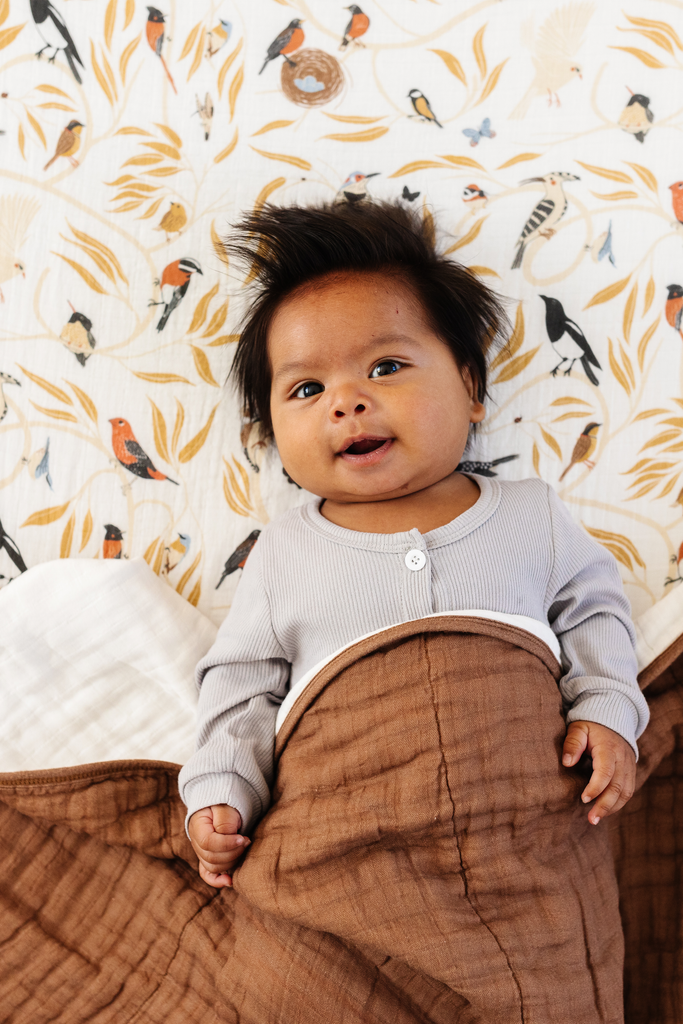 Clementine: For the Birds Crib Sheet