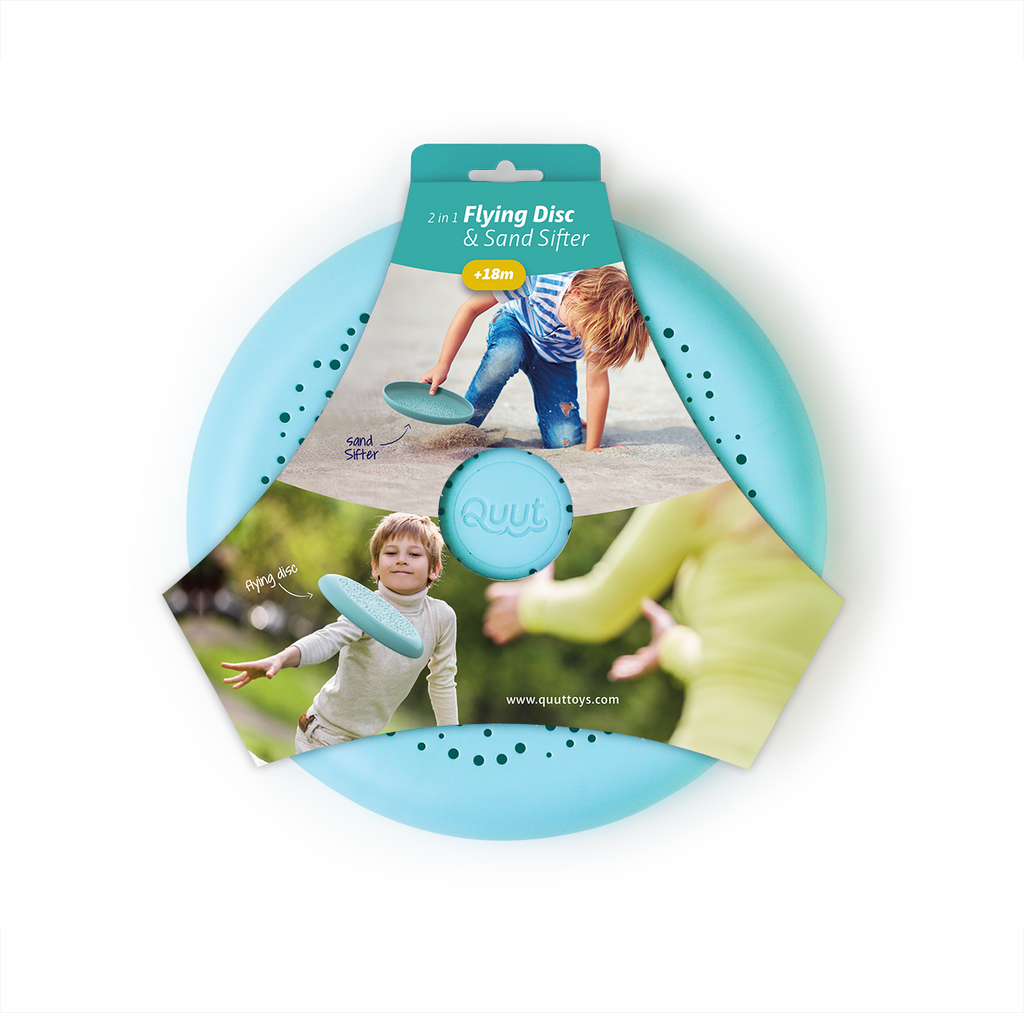 Quut Flying Disc and Sand Sifter. Beach Sand and Pool Toy.