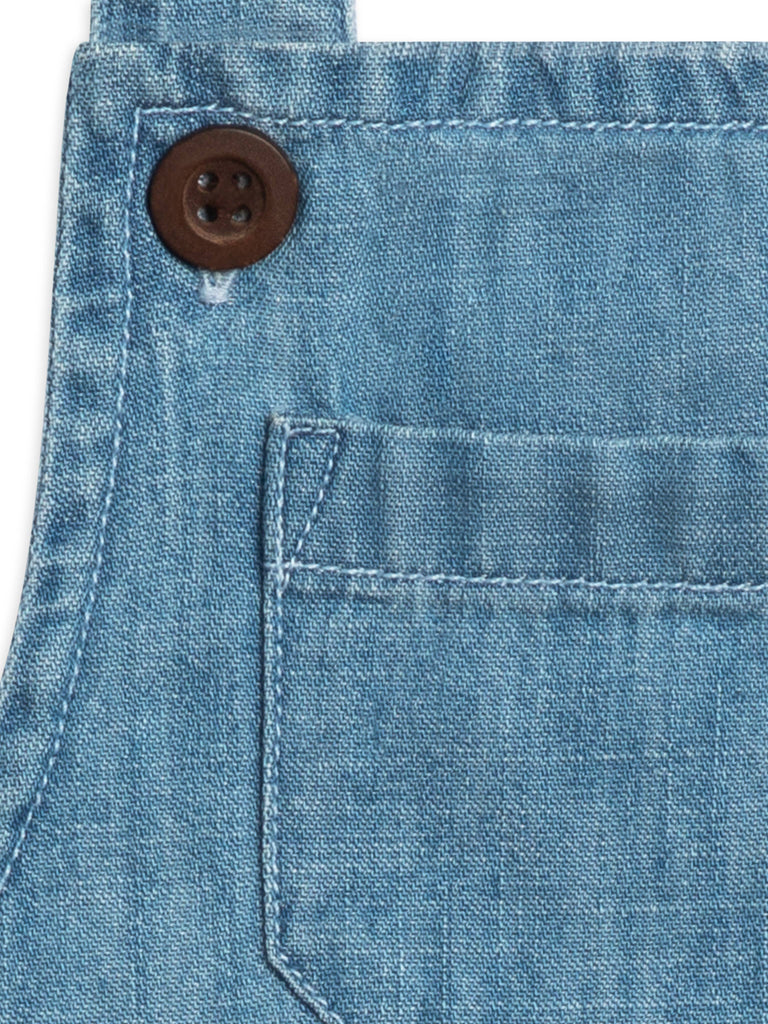 Organic Baby & Kids Noe Chambray Bubble Overall: 0-3M