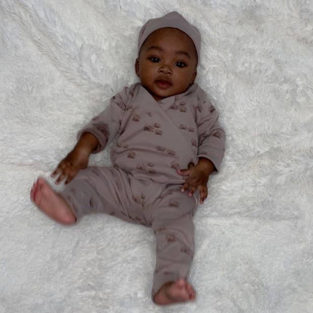 Organic Unisex Baby Kimono Romper/Jumpsuit