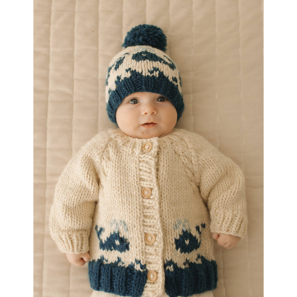 Whale Cardigan Sweater for Baby & Toddler: 0-6 months