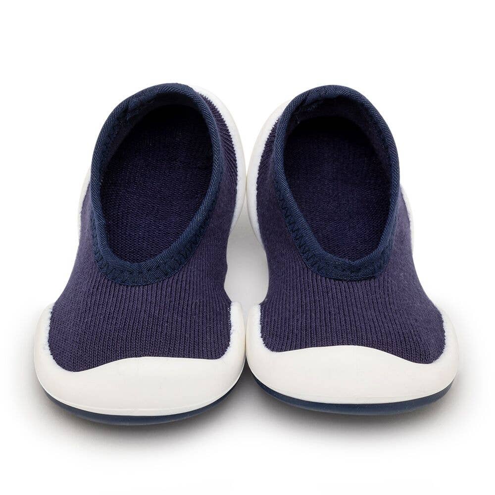 Komuello first walker baby sock shoes - Flat - Navy Solid