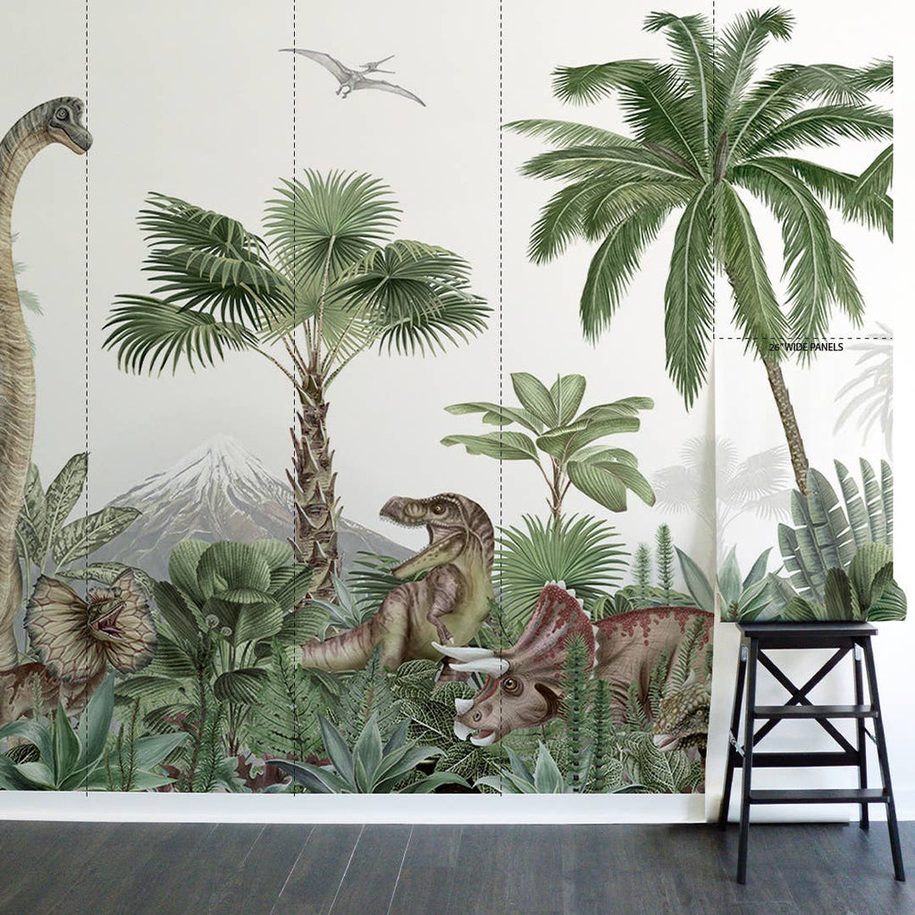 Dino Island Peel and Stick Wall Mural, 8' x 13'