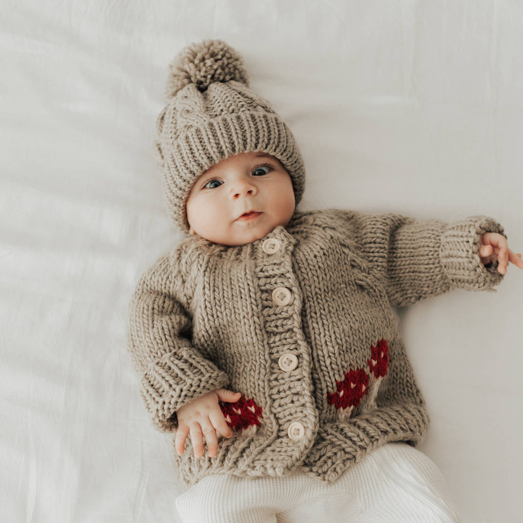 Mushroom Pebble Cardigan Sweater Baby & Toddler: 6-12 months