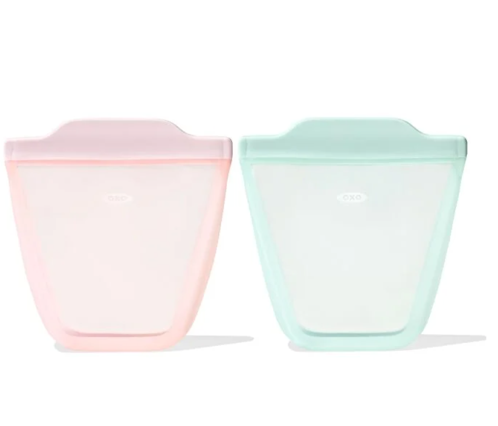 Silicone Reusable Bag: 2-Piece Stand-Up Cup Set
