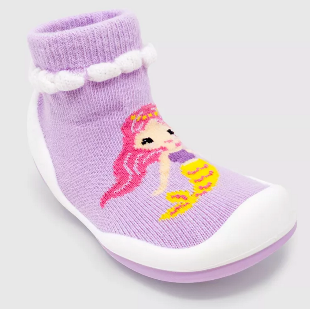 Komuello first walker baby socks shoes- Mermaid Sisters