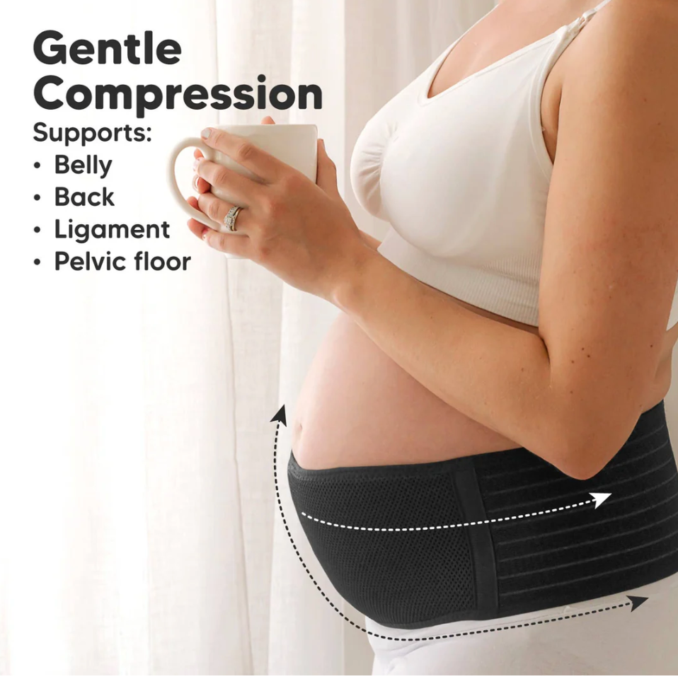 KeaBabies Maternity Support Belt (Midnight Black): M/L