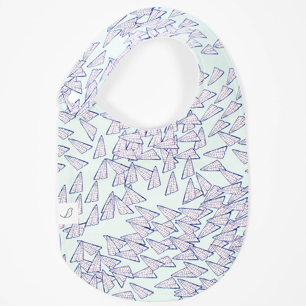 Charlie Snap Bib - Paper Airplanes