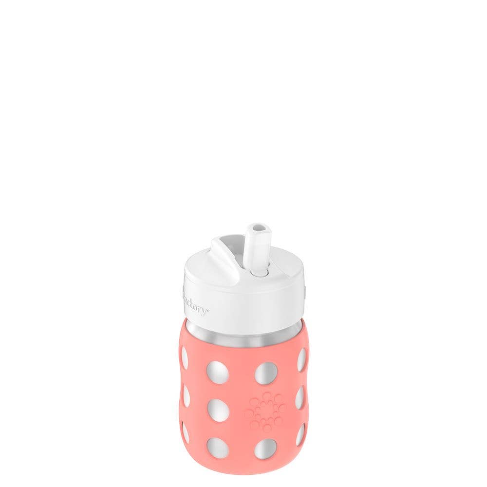 8oz Stainless Steel Baby Bottle Straw Cap