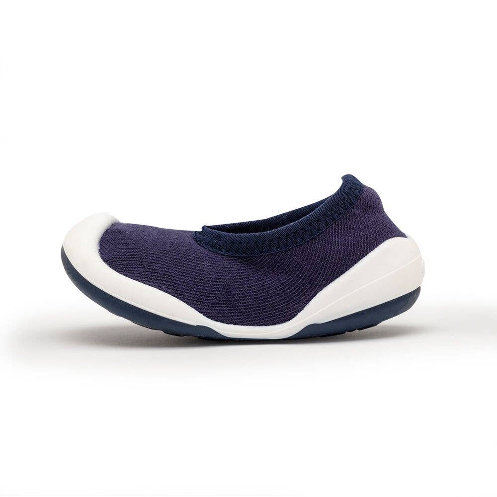 Komuello first walker baby sock shoes - Flat - Navy Solid