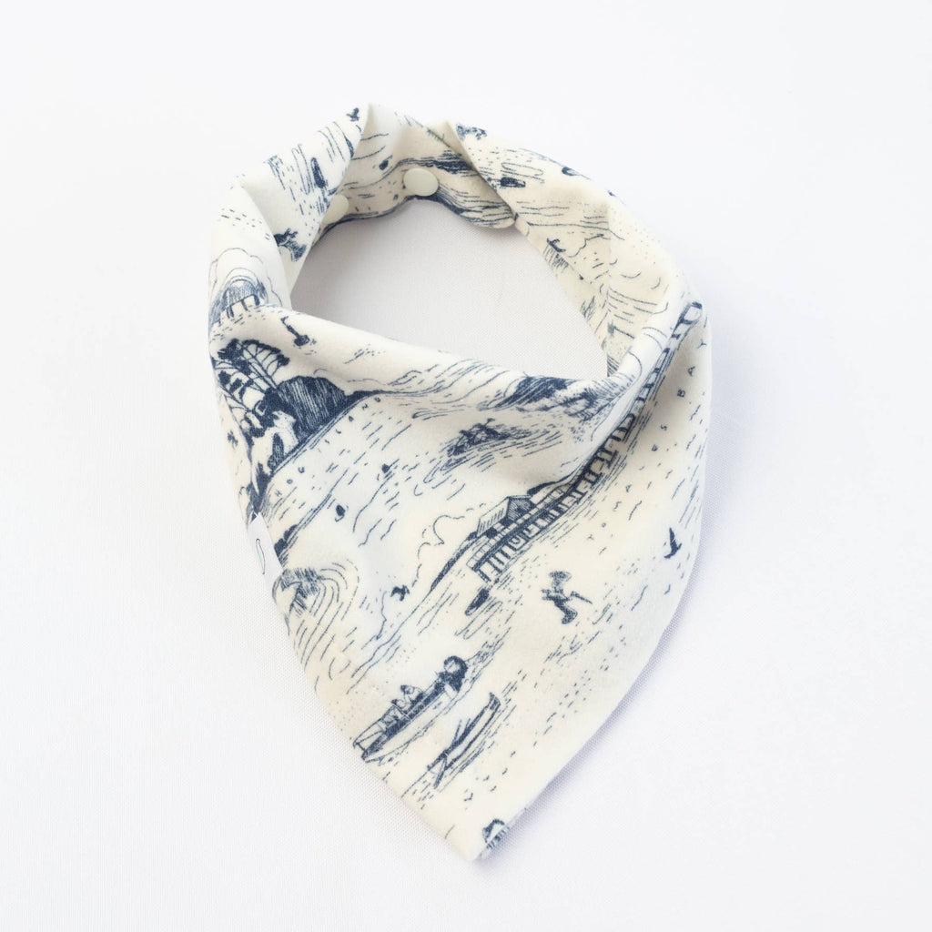 Ollie Bandana Bib - Vintage Marine
