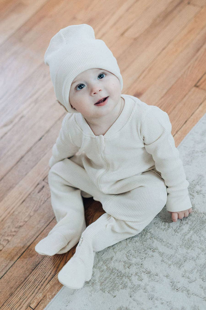 3 Piece Bundle - Organic Baby Waffle Footie Jumpsuit