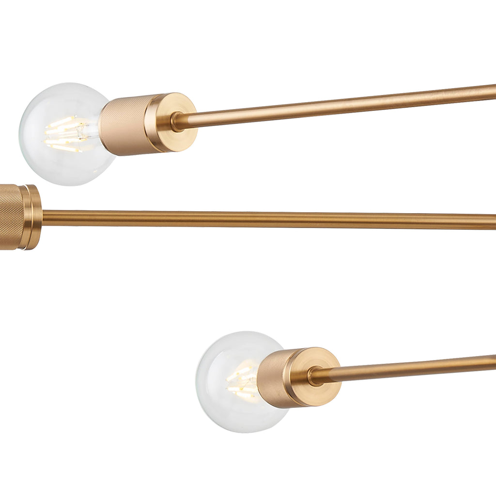 Module 6-Lght Chandelier Burnished Brass