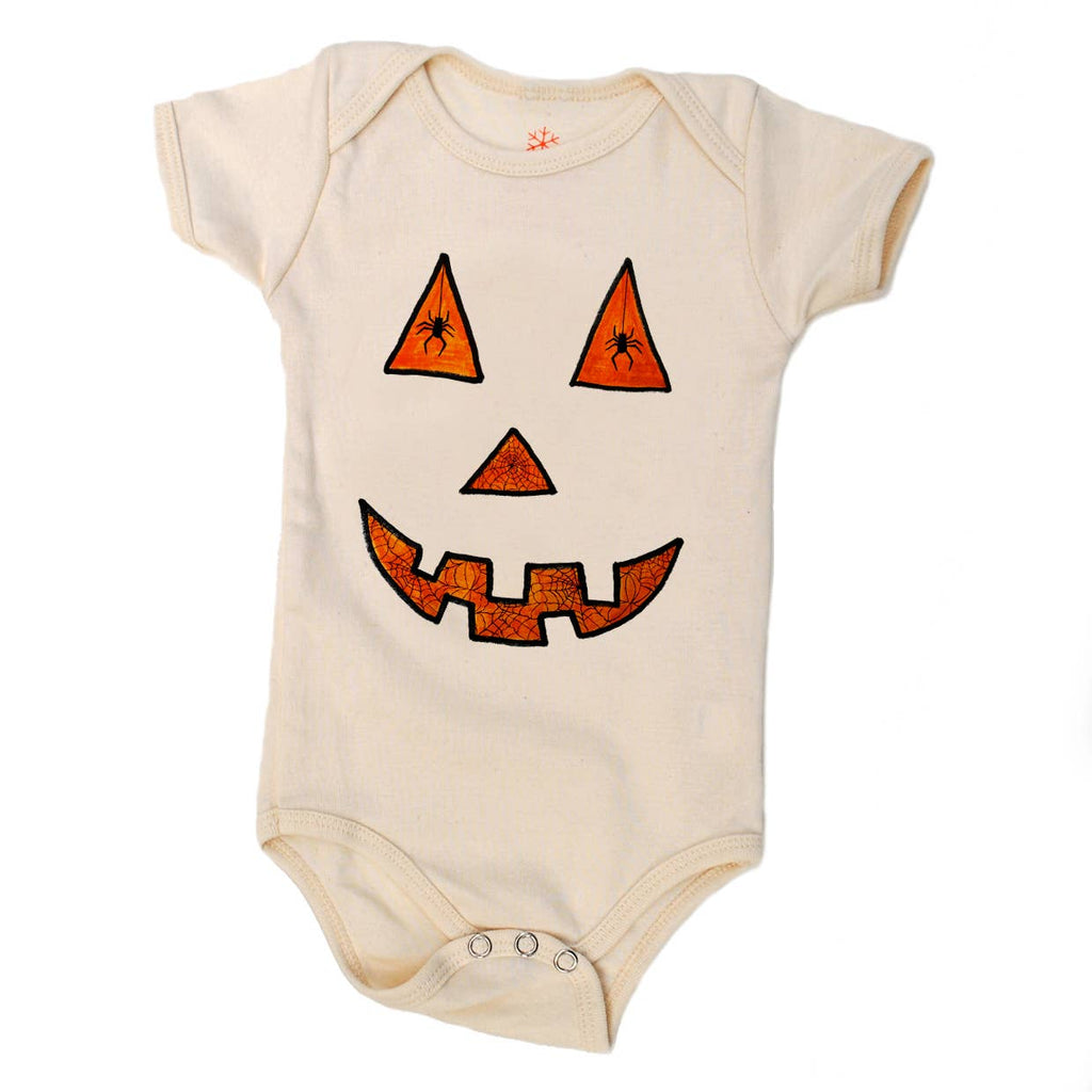 Spider Pumpkin - Baby Organic Onesie