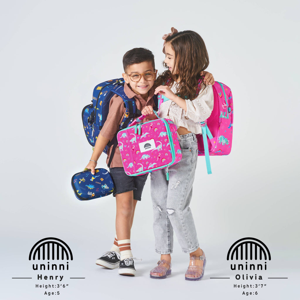 Ethan Backpack-Blue Dinosaur