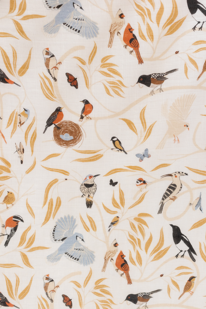 Clementine: For the Birds Crib Sheet