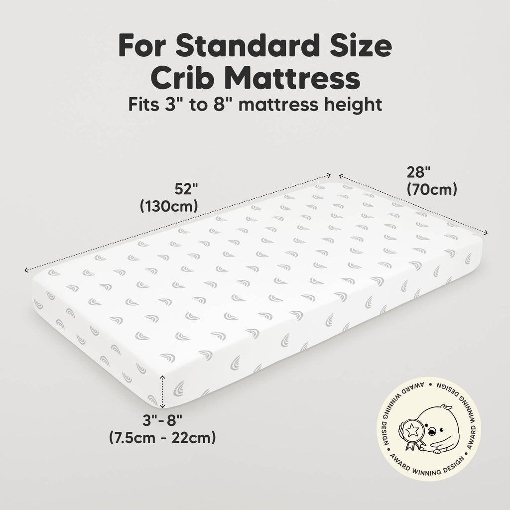Soothe Fitted Crib Sheets: Rainbow